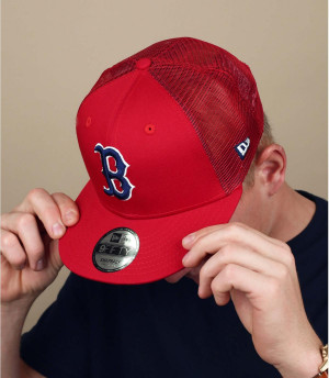 trucker B rouge Snapback League Ess Boston 9Fifty Trucker scarlet